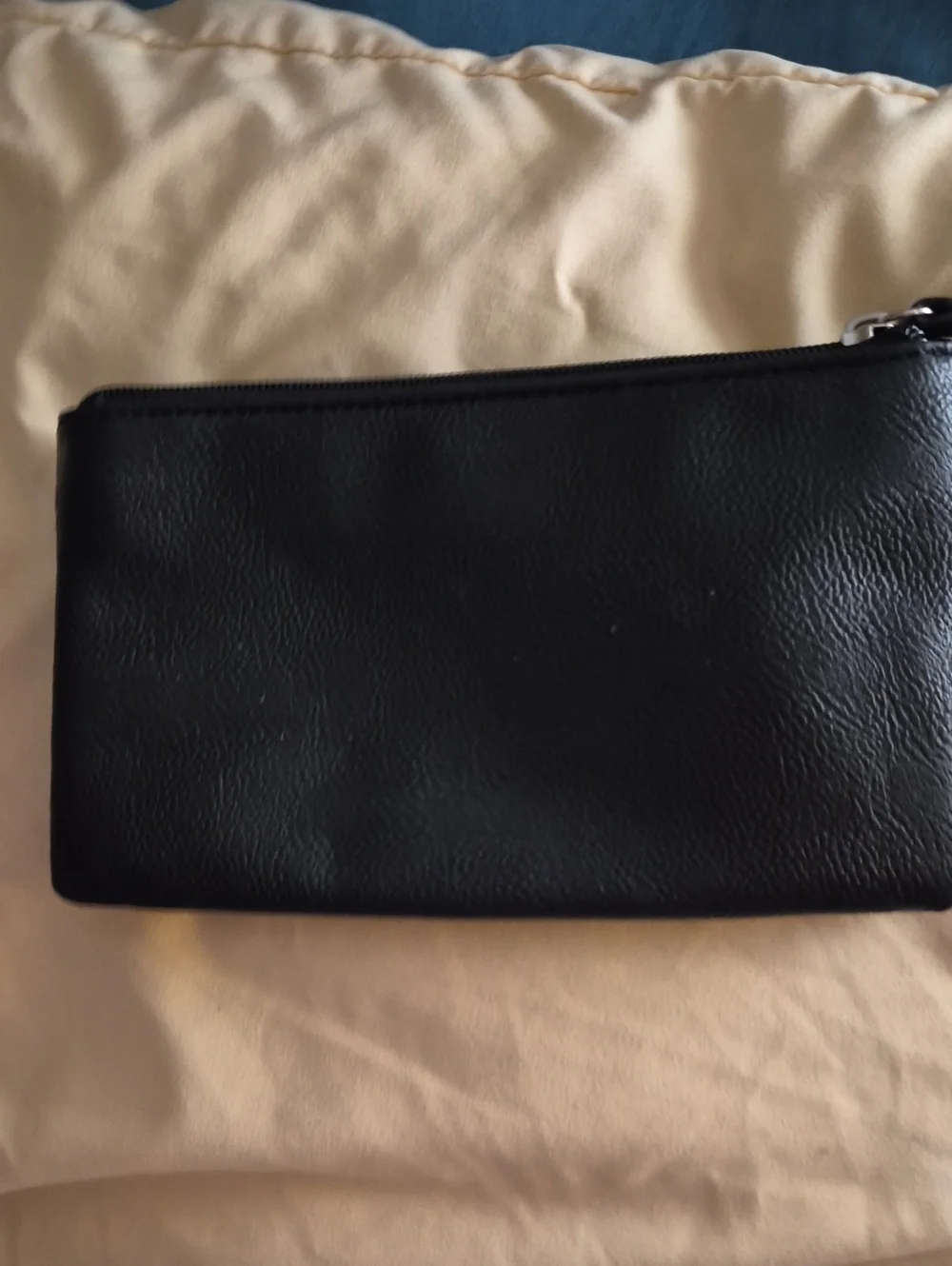 Nine West Black Faux Leather Wristlet Clutch Bag